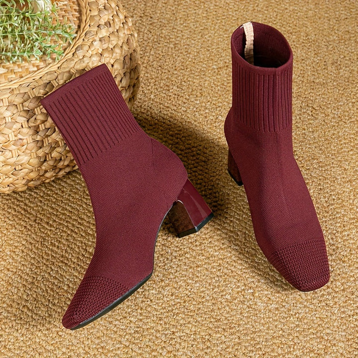 Emery | Modern And Sleek Knit Ankle Boots