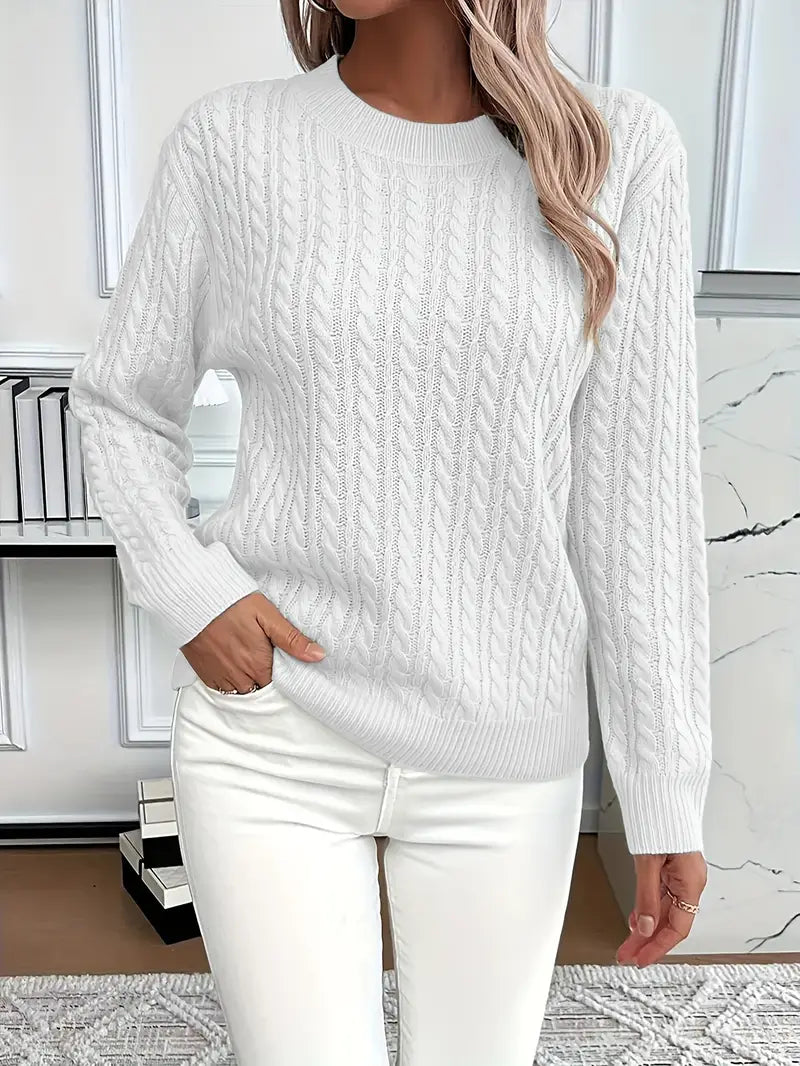 Esther | Women's Long Sleeve Cable Knit Sweater
