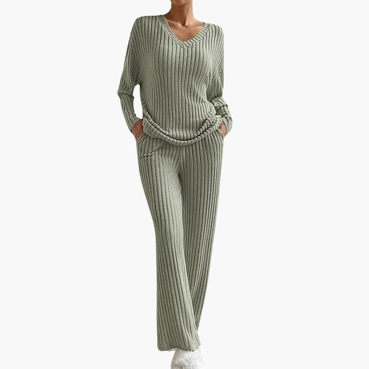 Lydia | Elegant Ribbed Knit Lounge Set