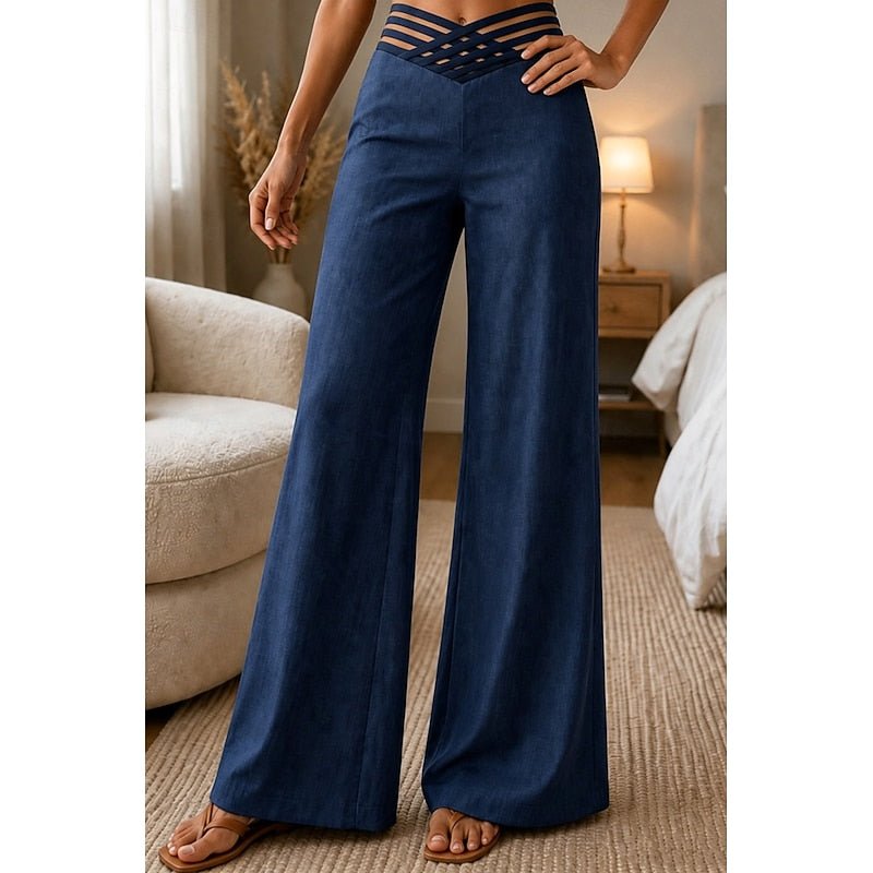 Andrea | Elegant High-Waist Wide-Leg Trousers
