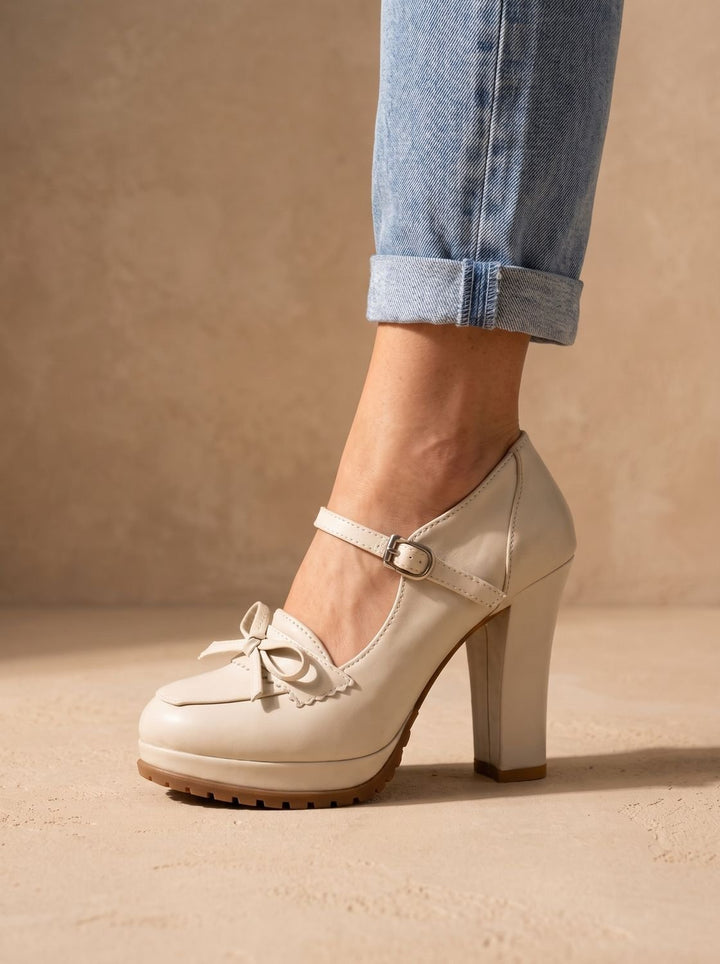 Leslie | Mary Jane Style Block Heel Sandals