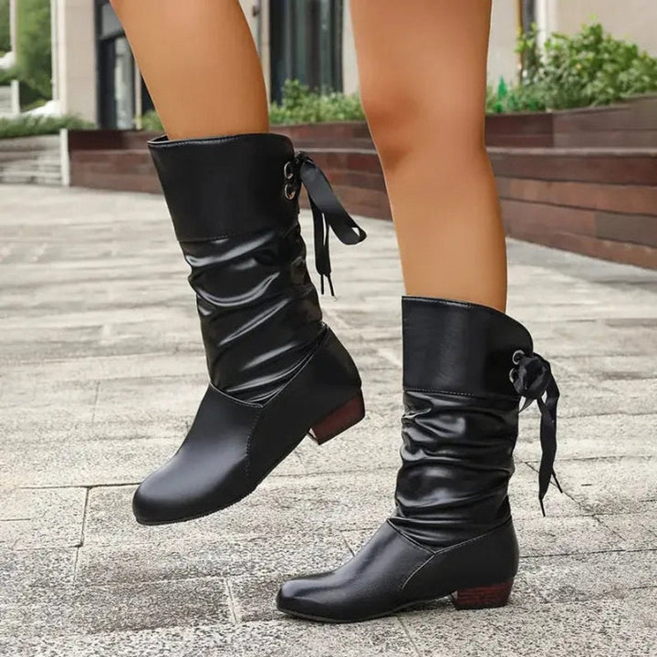 Colette | Women's Lace-Up Slouchy Block Heel Ankle Boots