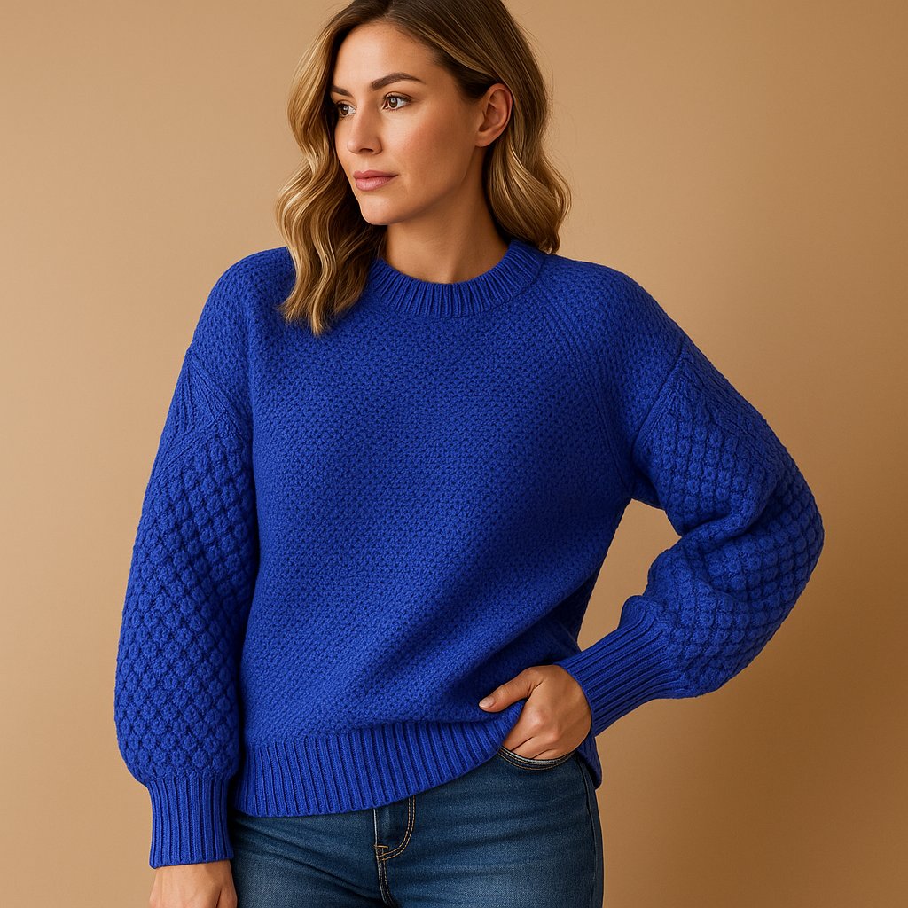 Athena | Relaxed Cable-Knit Sleeve Sweater