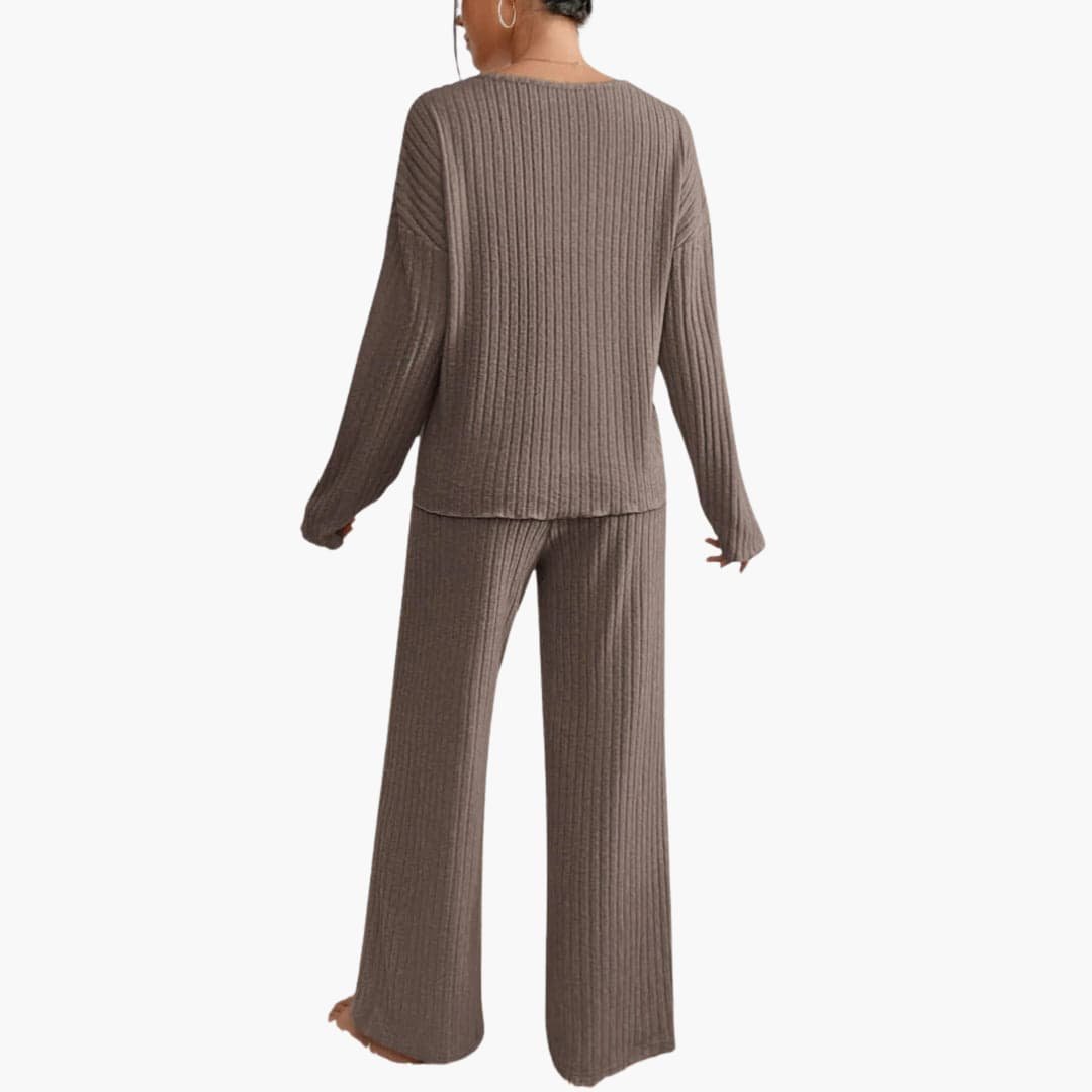 Lydia | Elegant Ribbed Knit Lounge Set