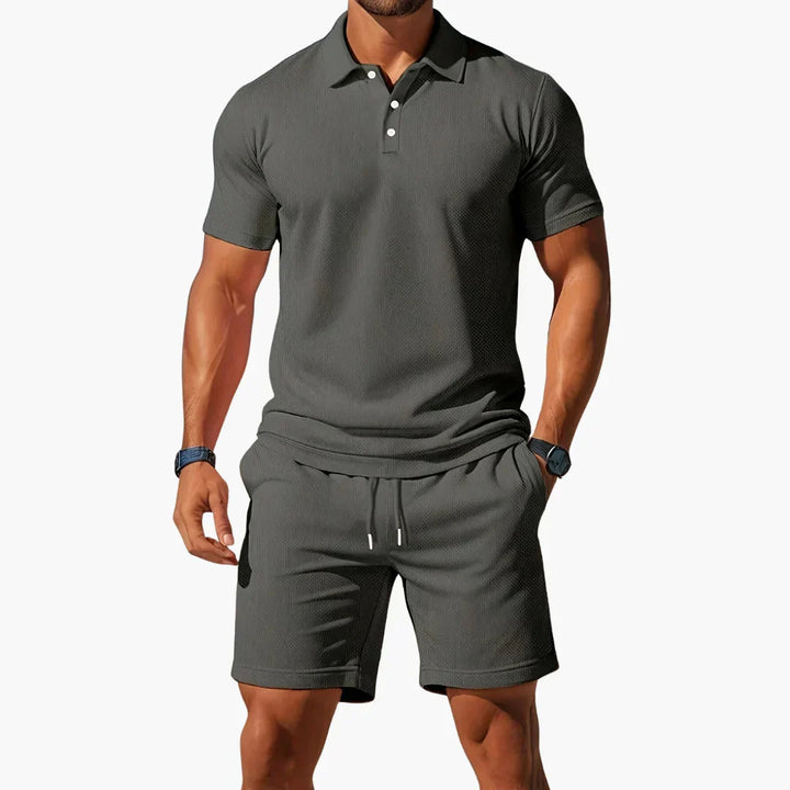 Robert | Summer Polo Shirt and Shorts Set for Men