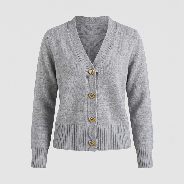 Everly | Comfortable Knit Cardigan with Charming Heart Buttons