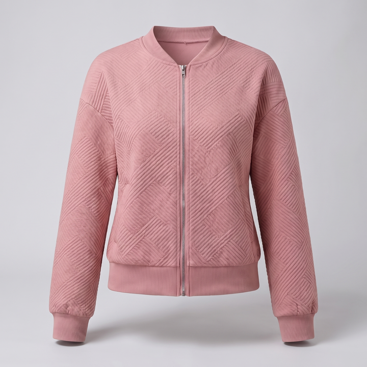 Natalie | Lightweight Textured Chevron Style Knit Cardigan