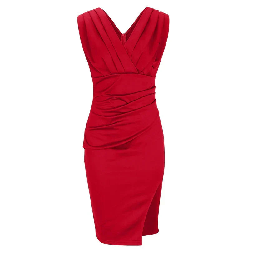 Moana | Pleated V-Neck Dress