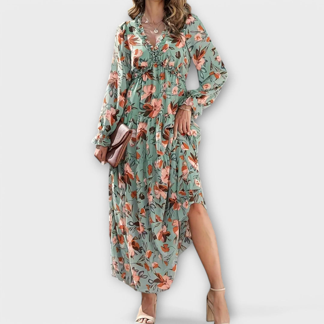 CALLISTA – ELEGANT FLORAL MAXI DRESS
