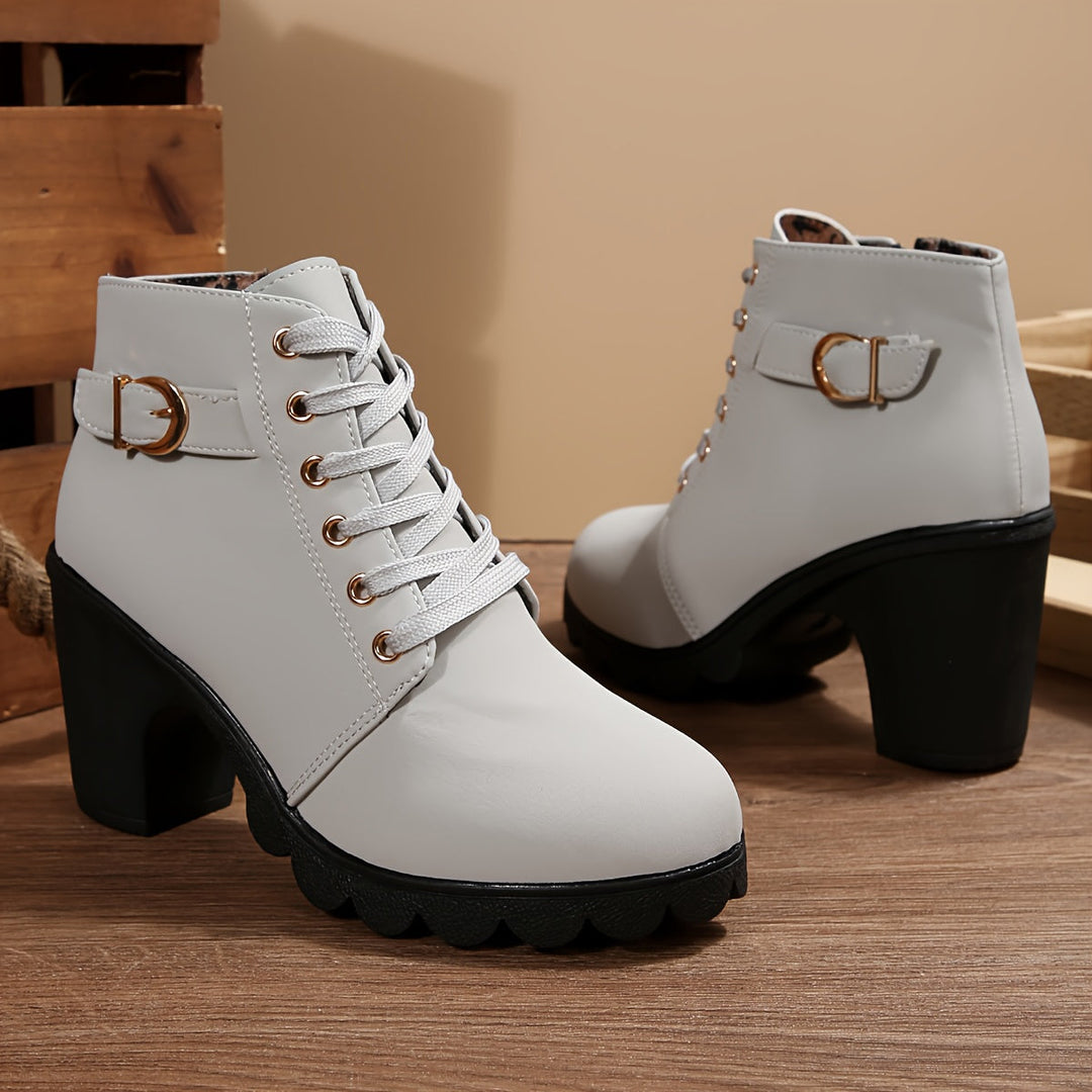 Everly | Polished And Versatile Lace-Up Ankle Boots