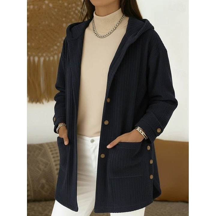 Evelyn | Hooded Button-Front Trenchcoat