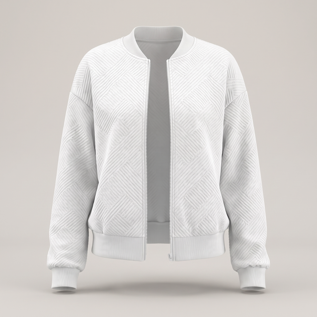 Natalie | Lightweight Textured Chevron Style Knit Cardigan