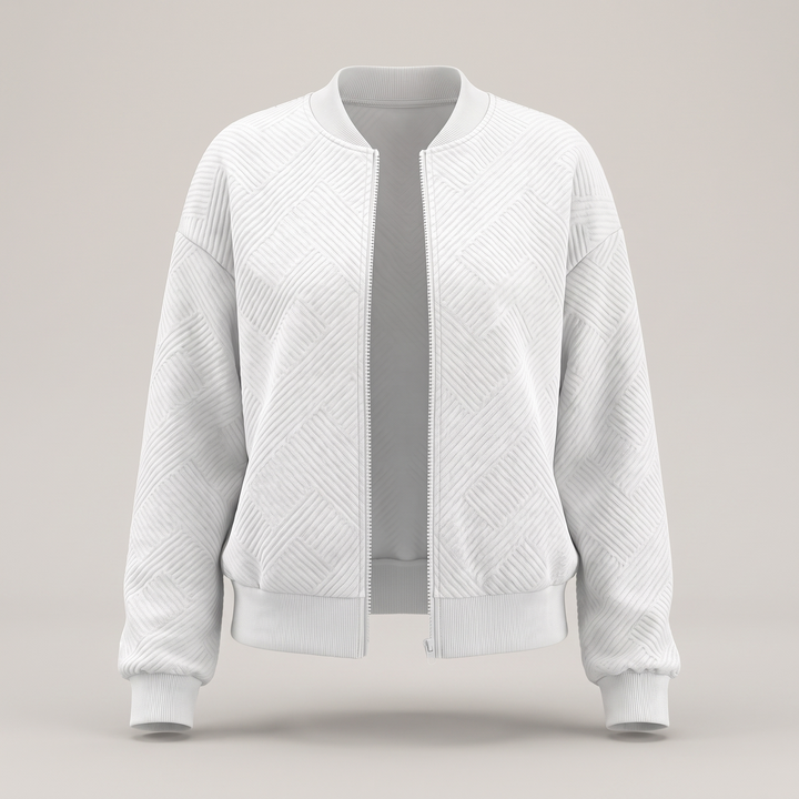 Natalie | Lightweight Textured Chevron Style Knit Cardigan