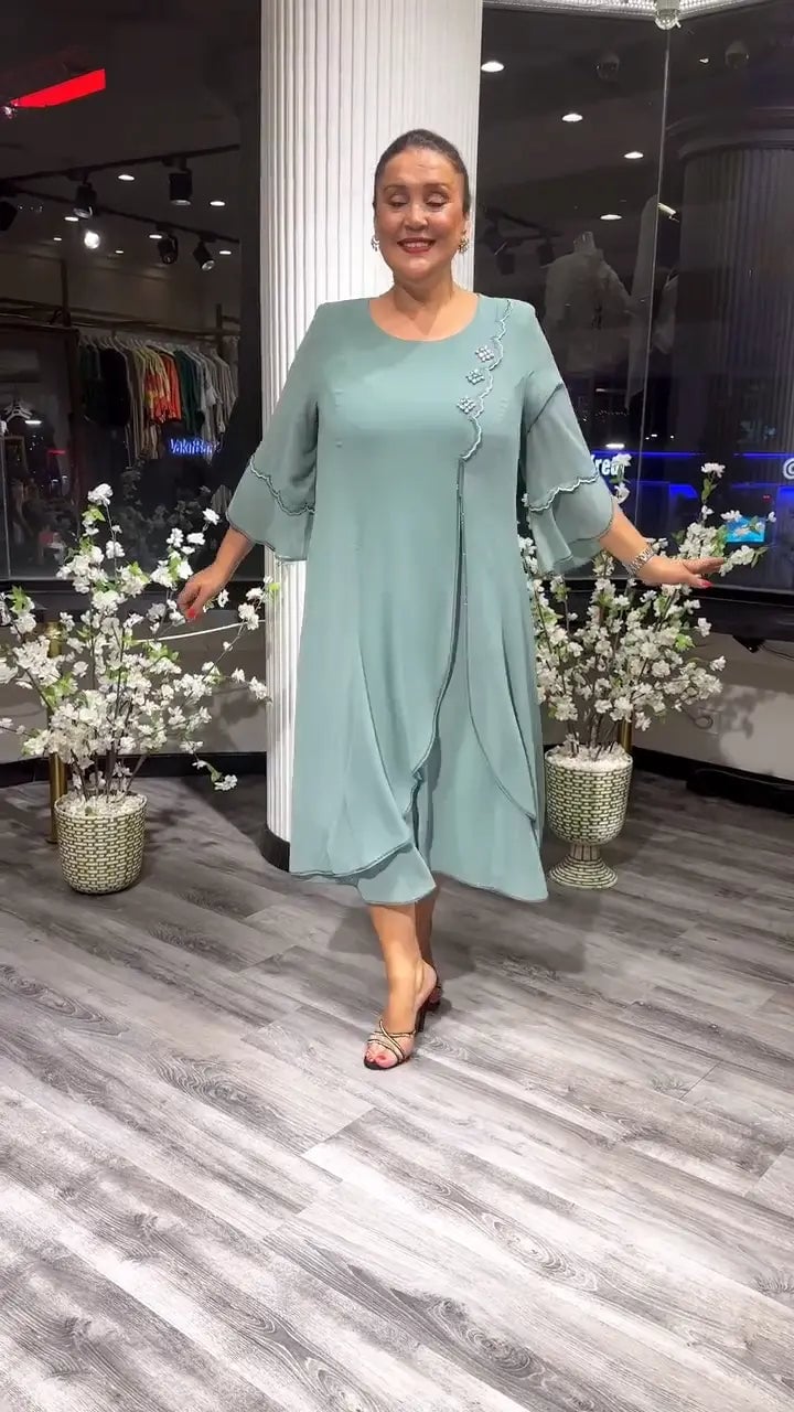 SAMARA – WOMEN'S CHIFFON SOLID COLOR LOOSE DRESS
