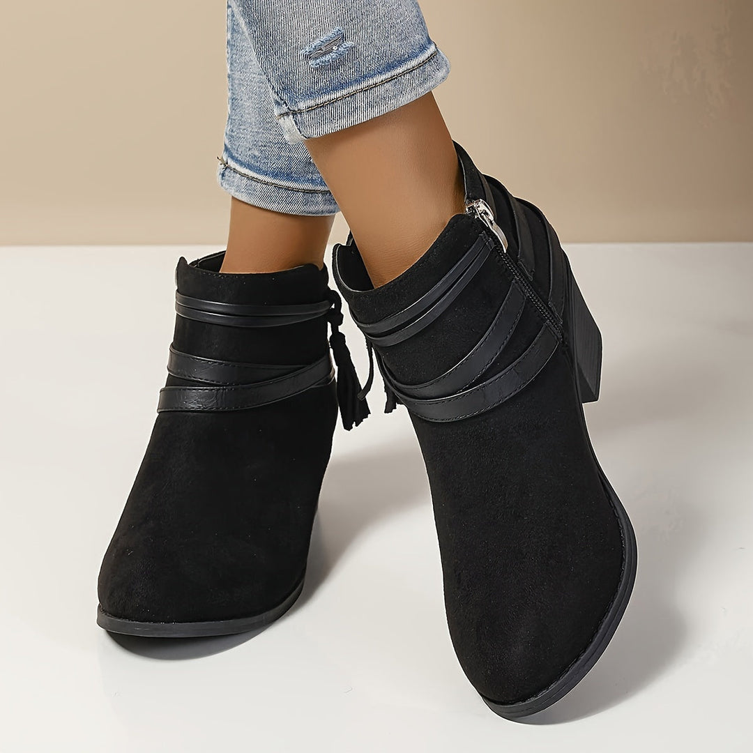 Miriam | Refined And Versatile Tassel Ankle Boots