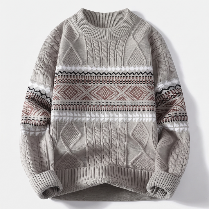 Ethan | Cozy Cable Design Nordic Knit Sweater