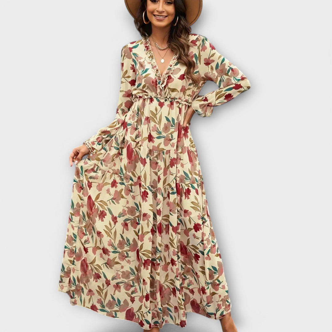 CALLISTA – ELEGANT FLORAL MAXI DRESS