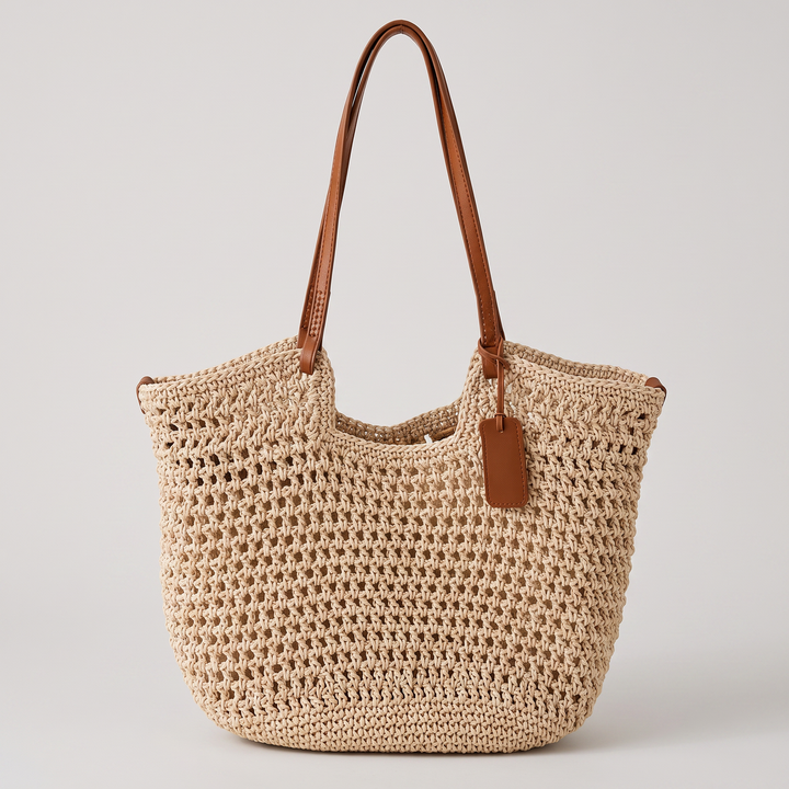 Luna | Artisan Crochet Style Handwoven Tote Bag