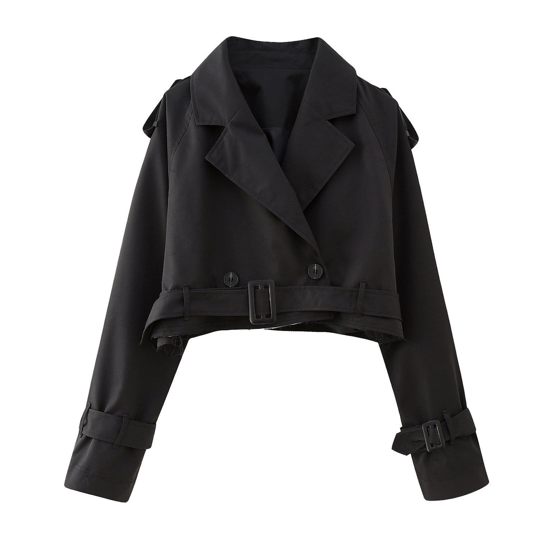 Bailey | Women's Chic Cropped Belted Trench Coat