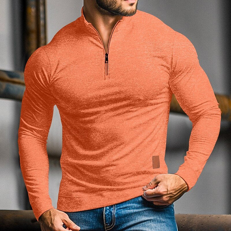 Leon | Quarter-Zip Long Sleeve Polo Shirt
