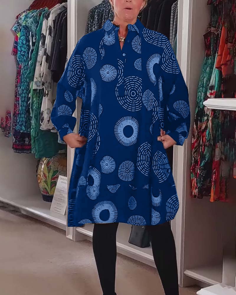THESSIA – CHIC GEOMETRIC DRESS
