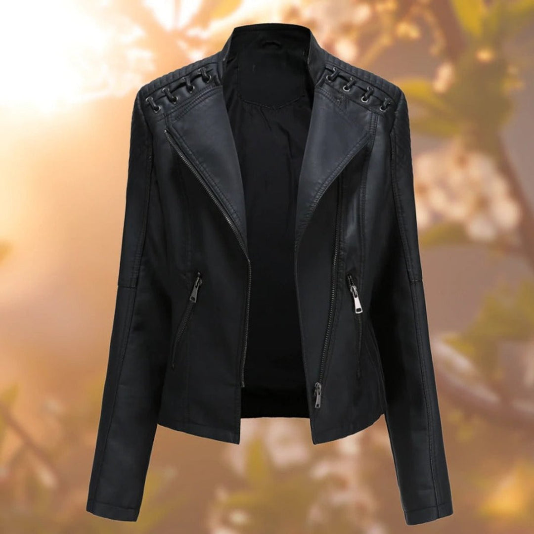 Cataleya | Stylish And Edgy Biker Faux Leather Jacket