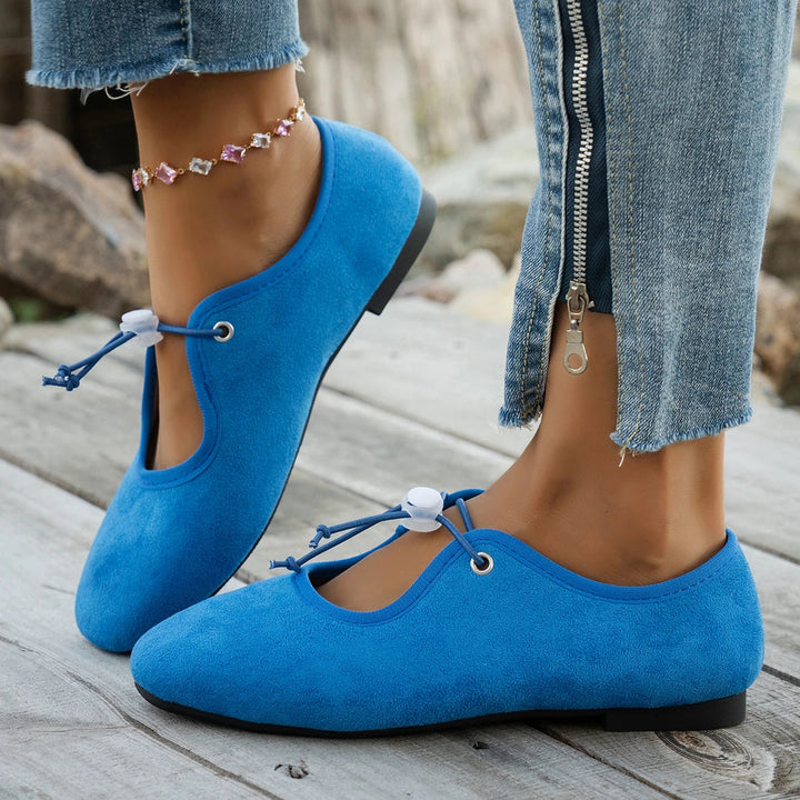 Amelia | Suede Lace-Up Mary Jane Loafer