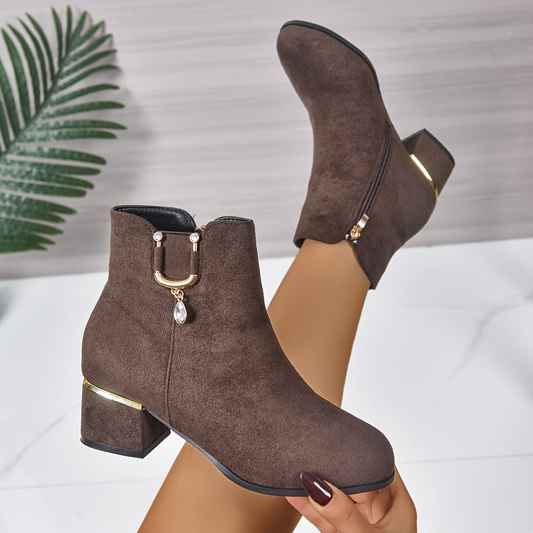 Ariella | Chic Brown Suede Chelsea Ankle Boots