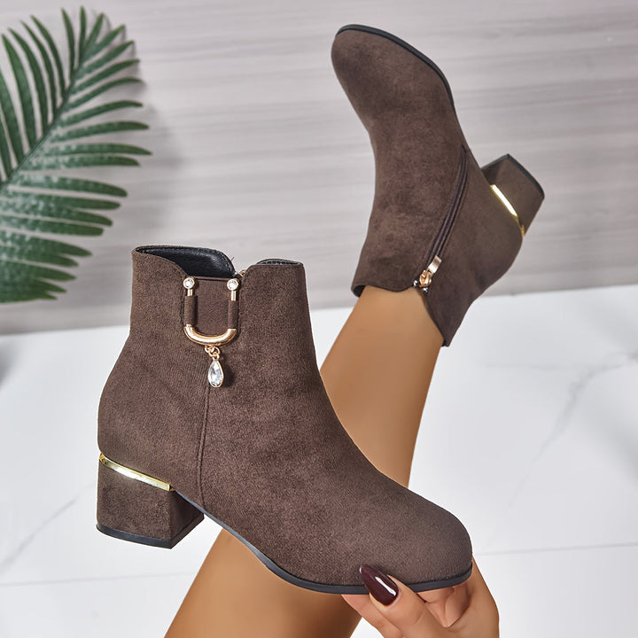 Ariella | Chic Brown Suede Chelsea Ankle Boots