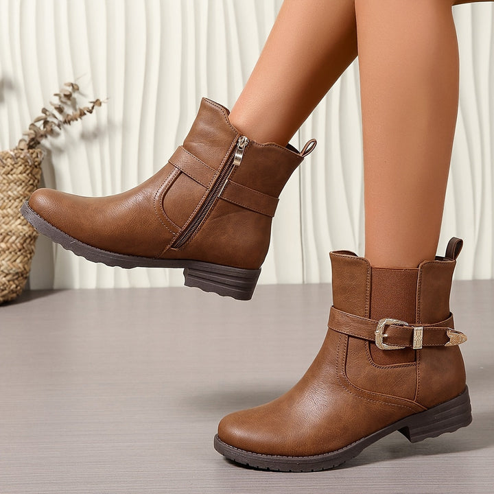 Stella | Timeless And Chic Western Buckle Ankle Boots