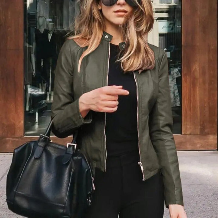 Diana | Modern And Polished Cropped Leather Jacket