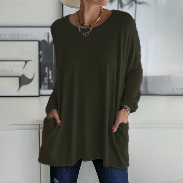 Sabrina - Relaxed Pocket Knit Sweater