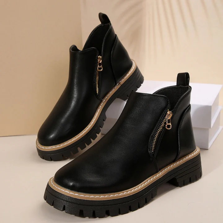 Averie | Elegant Ankle Boots with Zipper