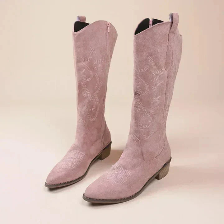 Zara | Embroidered Western Cowboy Boots with Pointed Toe