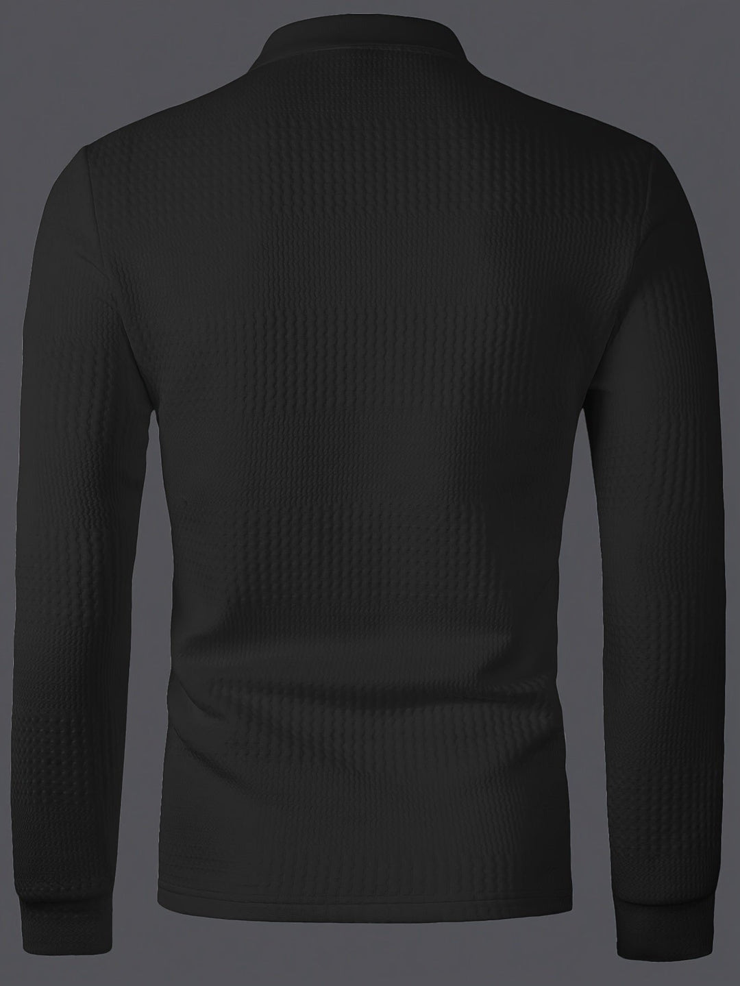 Calvin | Textured Long-Sleeve Polo Shirt