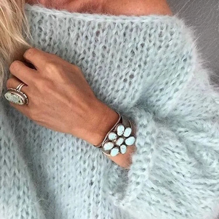 Amelia | Women's Mohair-Blend Knit Sweater