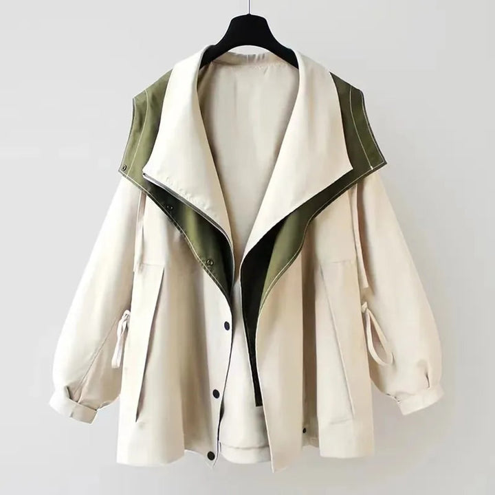 Naylani | Oversized Waterproof Double-Collar Trench Coat