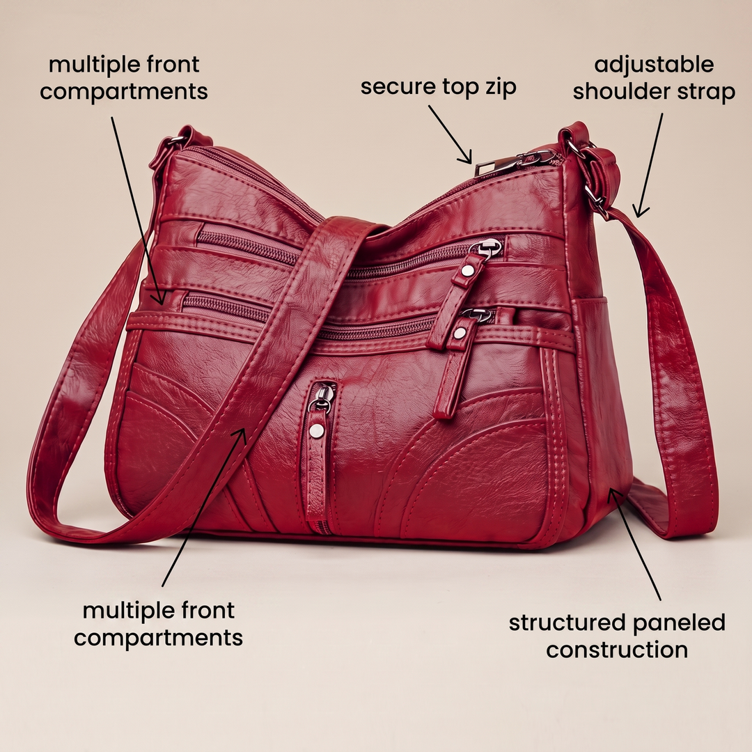 Valentina | Adjustable Vintage Crossbody Tote Bag