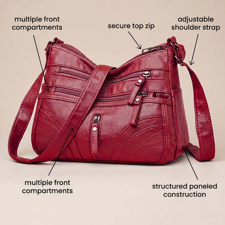 Valentina | Adjustable Vintage Crossbody Tote Bag