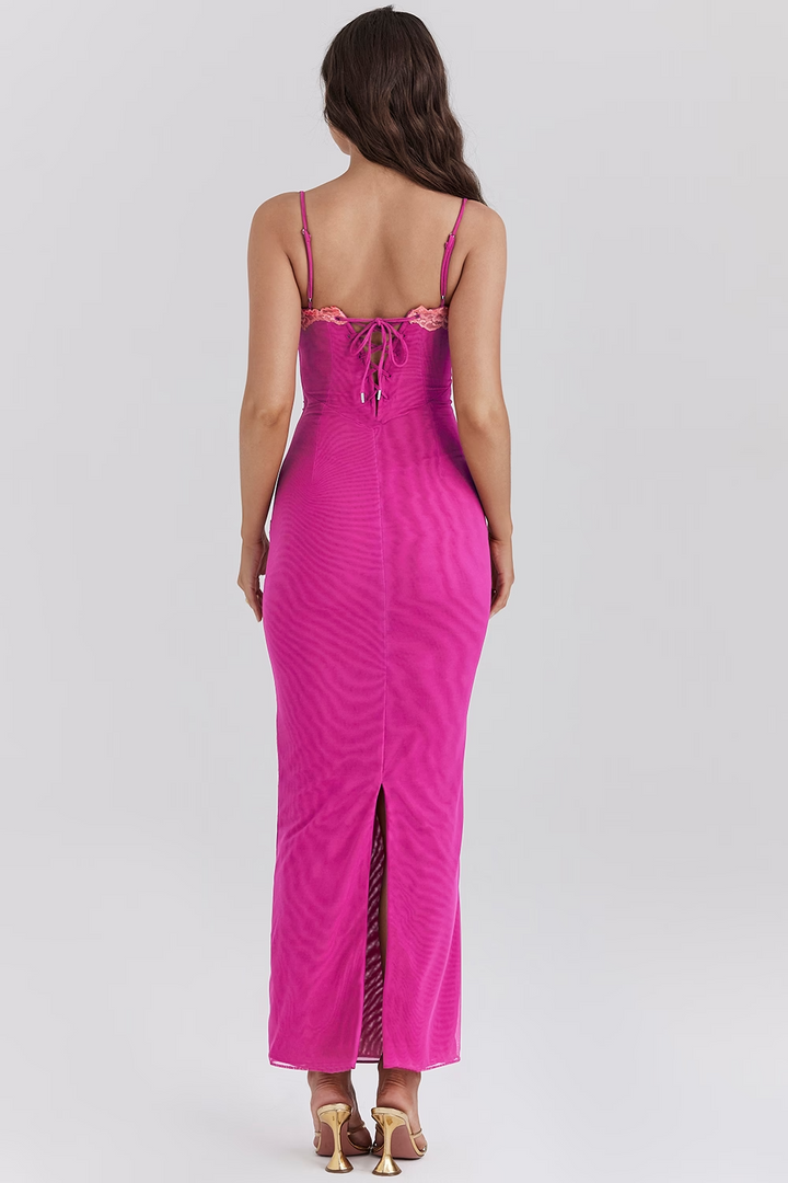 Fay - Lace Slit Maxi Dress