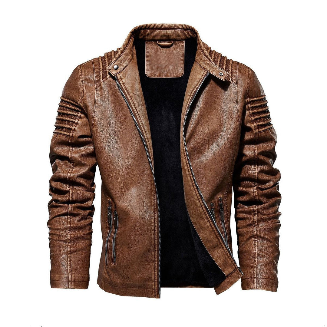 David | Modern And Structured Faux Leather Jacket