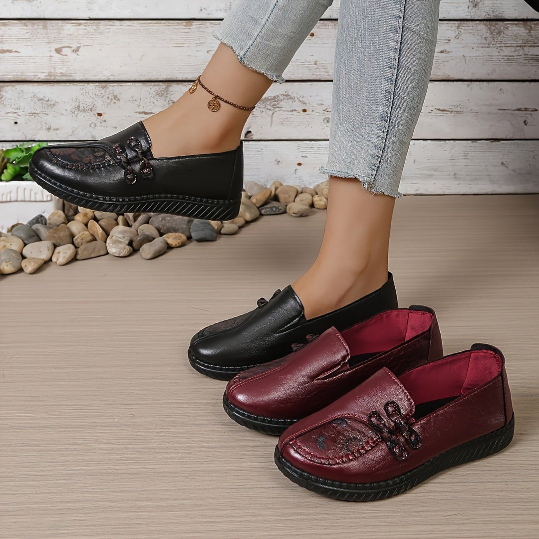 Avery |  Elegant Cushioned Embroidered Loafers