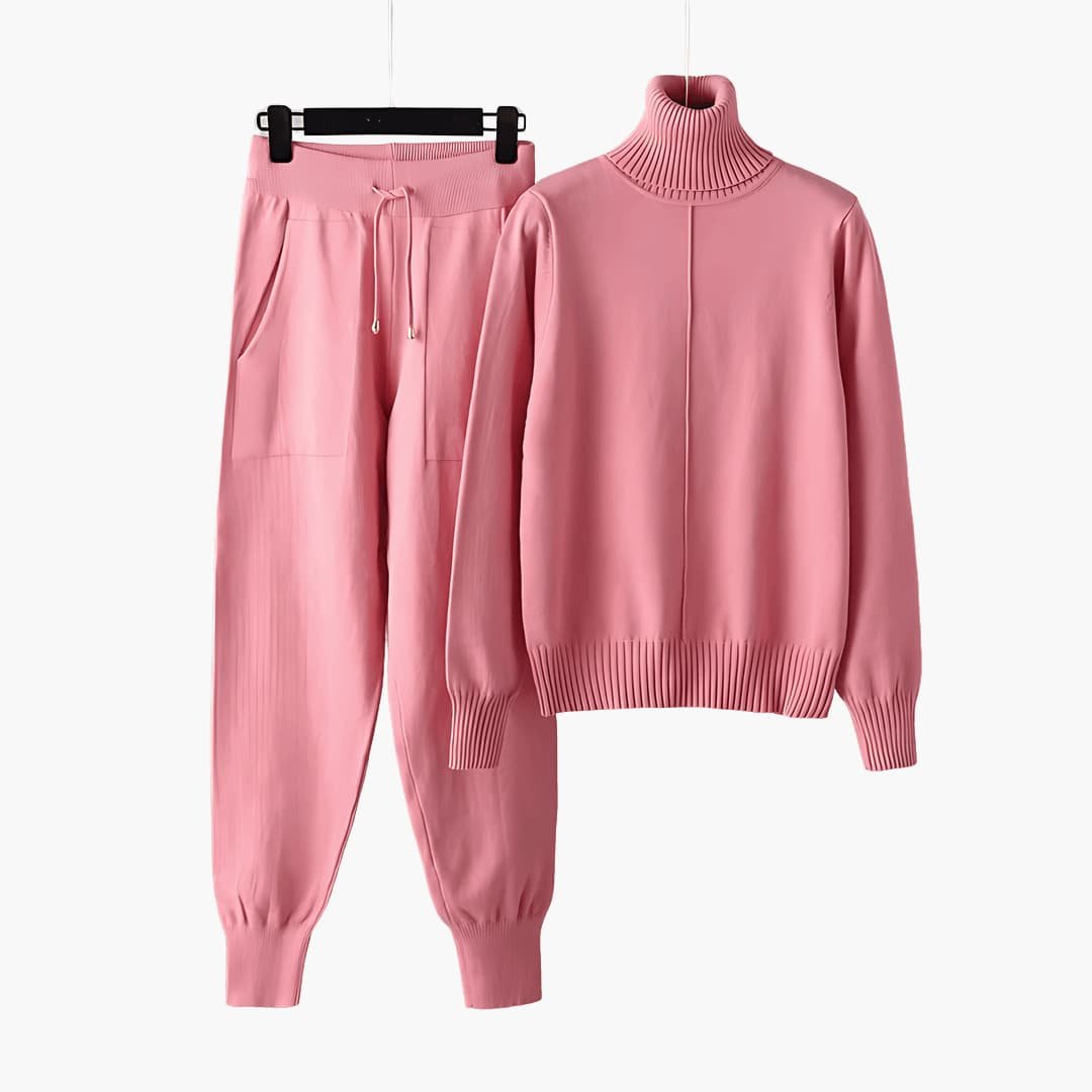 Lainey | Elegant Ribbed Turtleneck Lounge Set