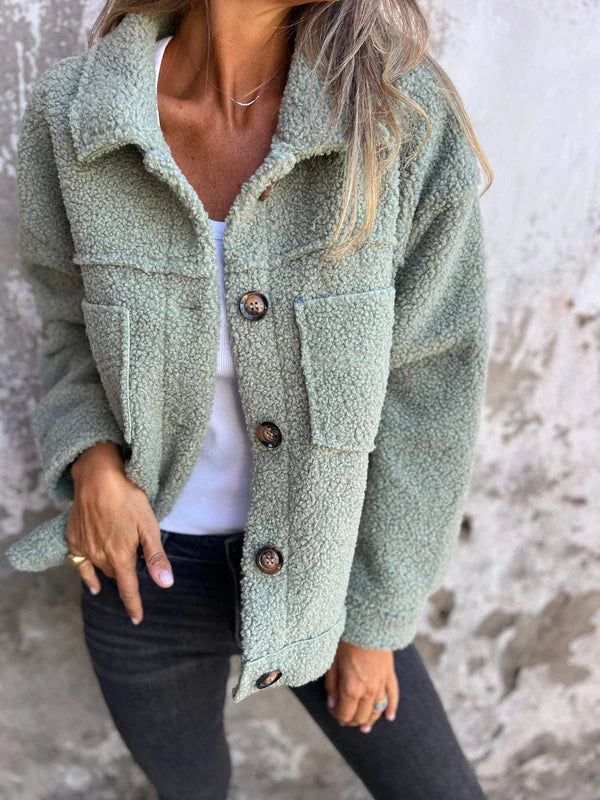 Zoe - Stylish Short Wool Jacket with Lapels