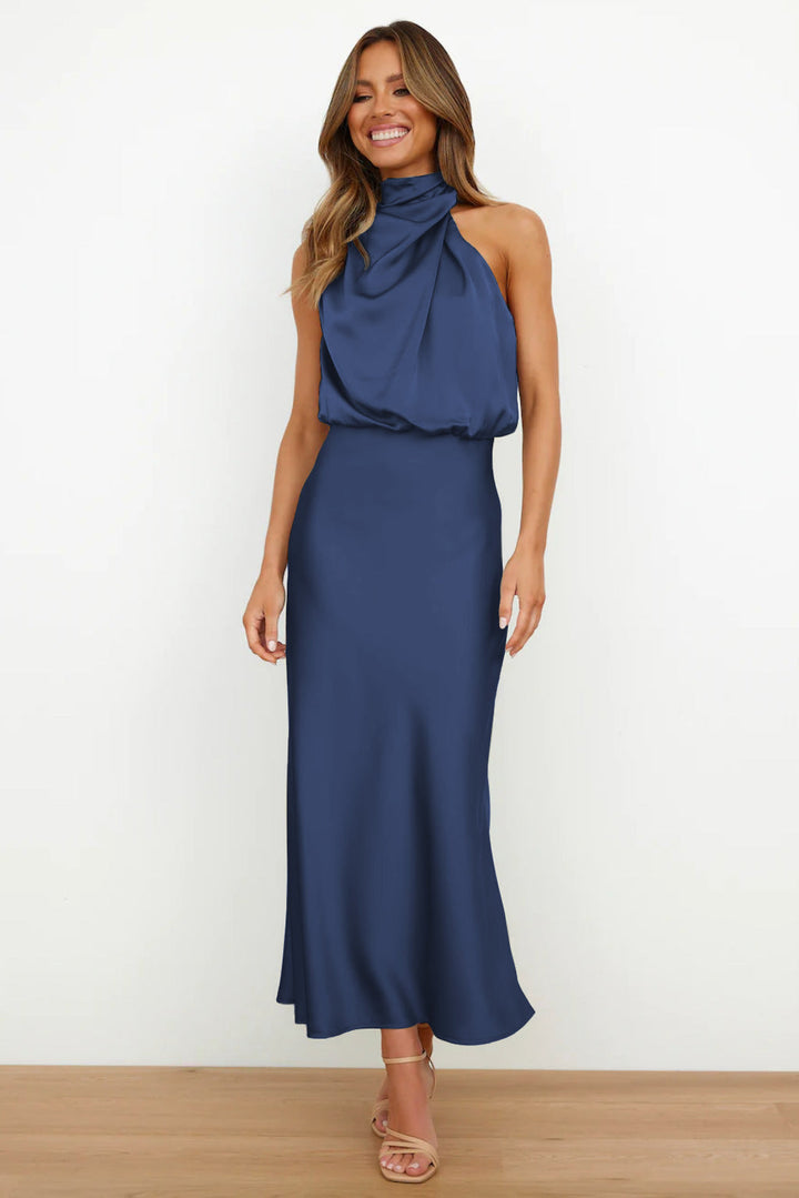 NAYLIRA – MIDI DRESS WITH OFF-THE-SHOULDER DESIGN