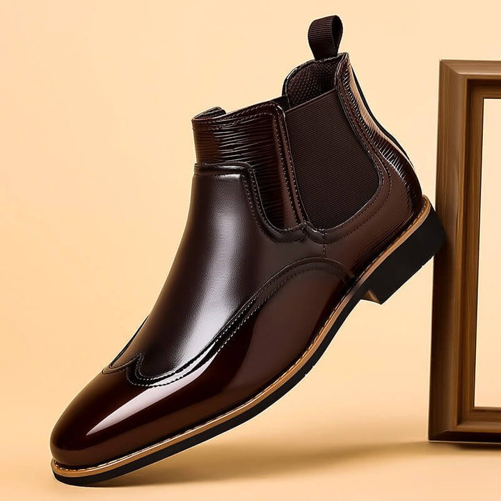 Nathan | Vintage Style Leather Boots