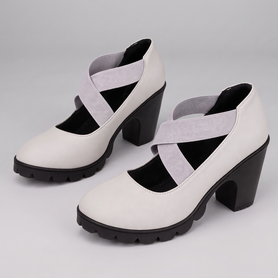Evelina | Classic Mary Jane Style Block Heel Shoes