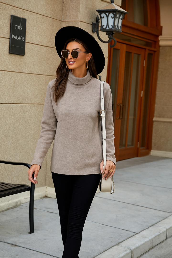 Casey | Women's Turtleneck Cable Knit Jumper
