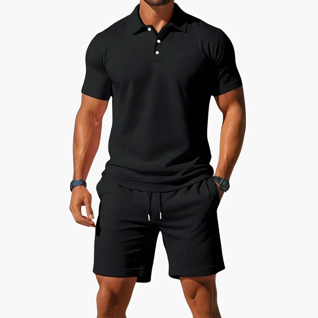 Robert | Summer Polo Shirt and Shorts Set for Men