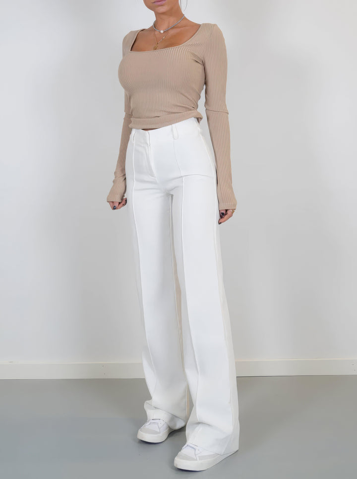 Faith | Elegant High-Waisted Wide-Leg Trousers